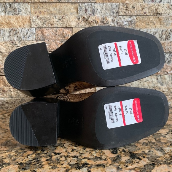 Tory Burch Heeled Ankle Boot Stamped Snake Printed Leather Pale Desert Roccia - Picture 5 of 5